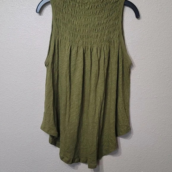 Free People ● We the free green linen blend swingy tank Sz XS - Picture 4 of 8
